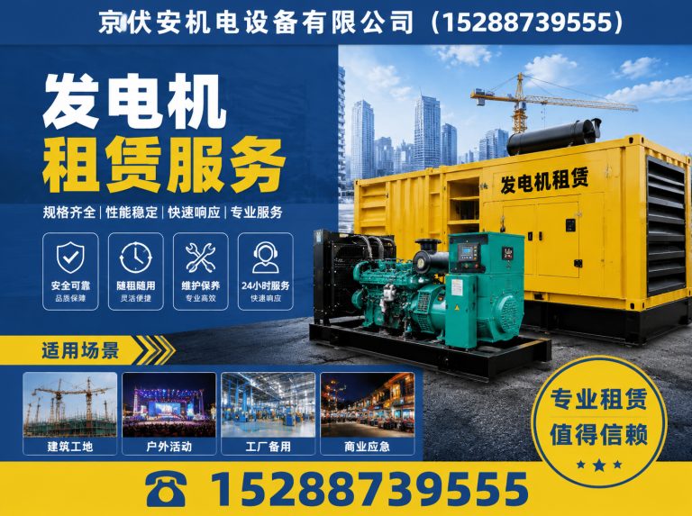 淮南发电机租赁展示图